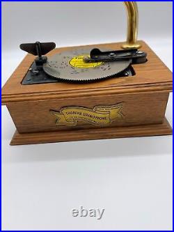 Antique Swiss Thorens Disc Player with 10 Discs