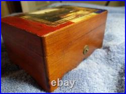 Antique Swiss mechanical music box two tunes WASHINGTON POST MARCH RARE OLD WOW
