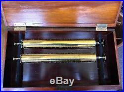 Antique Swiss music box pre 1900 with cylinder case 3 drums total