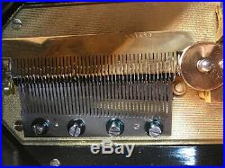 Antique Symphonion 10 5/8 Double Comb Music Box With 6 Discs