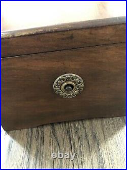 Antique Symphonion Comb Disc Music Box Wood Case
