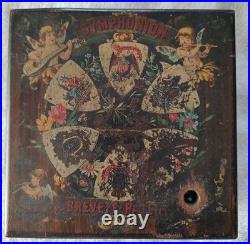 Antique Symphonion Disc Music Box c. 1890s Germany Litho Lid Works with Disc Rare