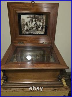 Antique Symphonion Disc Music Box with Ludwig Brüder Disc Working Germany