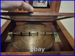 Antique Symphonion Disc Music Box with Ludwig Brüder Disc Working Germany Antique Symphonion Disc Music Box with Ludwig Brüder Disc Working Germany