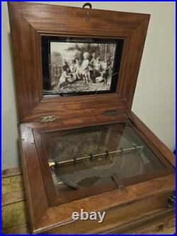 Antique Symphonion Disc Music Box with Ludwig Brüder Disc Working Germany