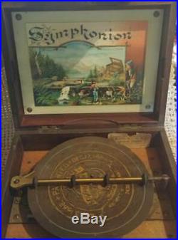 Antique Symphonium Disc Music Box