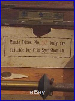 Antique Symphonium Disc Music Box