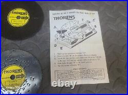 Antique THORENS Disc Music Box Needs Repair With Discs