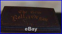 Antique The Gem Roller Organ Pat. May 31st 1887 +2 Cobs New Bellow & Pads Coming