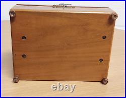 Antique Thoren's Music Box With 11 Disc's Wood Case Working