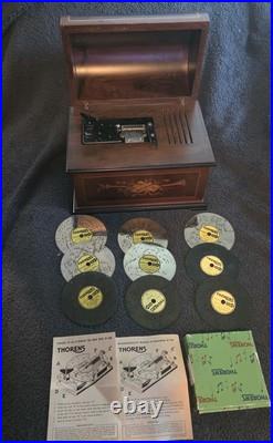Antique Thorens Automatic Disc Music Works Treasure Chest 30 Teeth 9 Discs Antique Thorens Automatic Disc Music Works Treasure Chest 30 Teeth 9 Discs