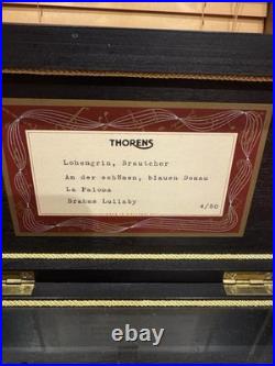 Antique Thorens Music Box Swiss Made 4 Songs Only 50 Made In Switzerland