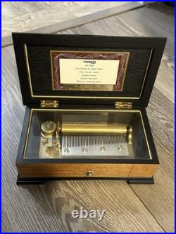 Antique Thorens Switzerland 6 Tune Key Wind Music Box Vintage