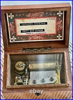 Antique Thorens Wind Up Music Box Made In Switzerland Beautiful