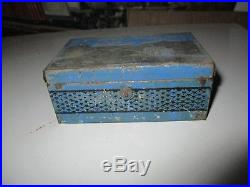 Antique Tin Music Box 1800's Plays, winder included
