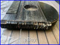 Antique Unique Music Austrian Rosewood Chord Zither By Wilhem Ridel, Very Rare