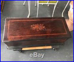 Antique Victorian Inlay Rosewood Music Box