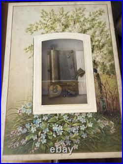 Antique Victorian Musical Photo Album with Working Music Box, Key, 1800s Leather