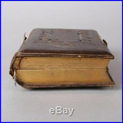 Antique Victorian Novelty Photo Album or Postcard Book with Music Box, 1892