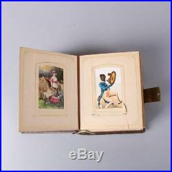 Antique Victorian Novelty Photo Album or Postcard Book with Music Box, 1892
