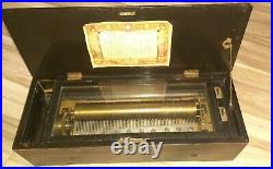 Antique/Vintage 13inch Cylinder 10 Song Music box