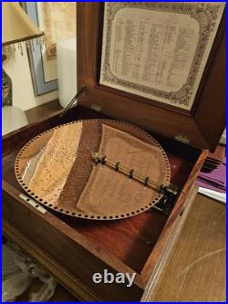 Antique/Vintage 19th C. REGINA Victorian Table Top Music Box -Plays 15.5 Discs