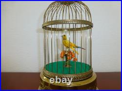 Antique / Vintage French Bontems Singing Bird Cage Bird Automaton Music Box