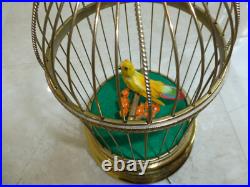 Antique / Vintage French Bontems Singing Bird Cage Bird Automaton Music Box