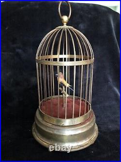 Antique/Vintage German Automated Bird In Cage Automated