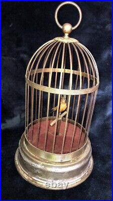 Antique/Vintage German Automated Bird In Cage Automated