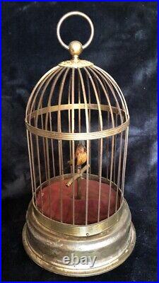 Antique/Vintage German Automated Bird In Cage Automated