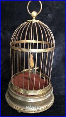 Antique/Vintage German Automated Bird In Cage Automated