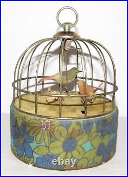 Antique/Vintage Musical Bird Cage Bird Swinging Animated Mechanical