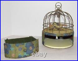 Antique/Vintage Musical Bird Cage Bird Swinging Animated Mechanical