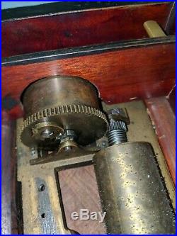 Antique Vtg Music Box Missing Comb Does Run