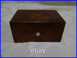 Antique Vtg THORENS Swiss Movement Inlaid Wood Music Box 2 Songs Works EV