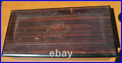 Antique Wooden Cylinder Swiss Music Box for parts or repair Antique Wooden Cylinder Swiss Music Box for parts or repair