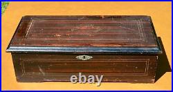 Antique Wooden Cylinder Swiss Music Box for parts or repair Antique Wooden Cylinder Swiss Music Box for parts or repair