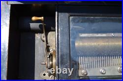 Antique Wooden Cylinder Swiss Music Box for parts or repair Antique Wooden Cylinder Swiss Music Box for parts or repair