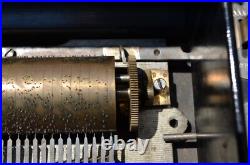 Antique Wooden Cylinder Swiss Music Box for parts or repair Antique Wooden Cylinder Swiss Music Box for parts or repair