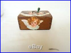 Antique Wooden Cyllinder Music Box 1 Melody 19th century