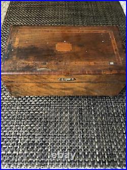 Antique Wooden Music Box. French Work HP Paris 2 Airs Pre-1900