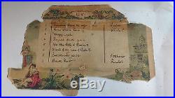 Antique Working Swiss Cylinder Wood Inlaid Music Box 8 Song & Original Song List