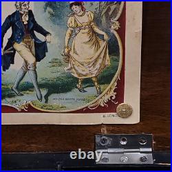Antique c. 1870 B. H. Abrahams Swiss Cylinder 8 Air 24 Note Wood Music Box Works