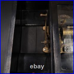 Antique c. 1870 B. H. Abrahams Swiss Cylinder 8 Air 24 Note Wood Music Box Works