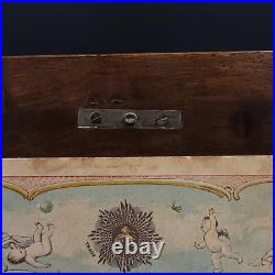 Antique c. 1870 B. H. Abrahams Swiss Cylinder 8 Air 24 Note Wood Music Box Works
