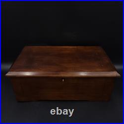 Antique c. 1870 B. H. Abrahams Swiss Cylinder 8 Air 24 Note Wood Music Box Works
