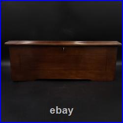 Antique c. 1870 B. H. Abrahams Swiss Cylinder 8 Air 24 Note Wood Music Box Works