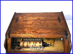 Antique c1880-1890 Concert Roller Organ Hand Crank Cobb Music Rolls-Works Well