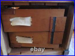 Antique c1880-1890 Concert Roller Organ Hand Crank with 15 Cobb Rolls as-is Estate